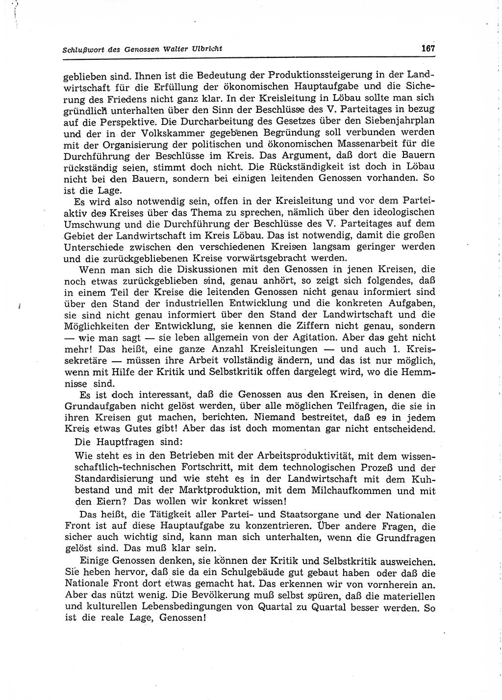 Neuer Weg (NW), Organ des Zentralkomitees (ZK) der SED (Sozialistische Einheitspartei Deutschlands) für Fragen des Parteilebens, 15. Jahrgang [Deutsche Demokratische Republik (DDR)] 1960, Seite 167 (NW ZK SED DDR 1960, S. 167)