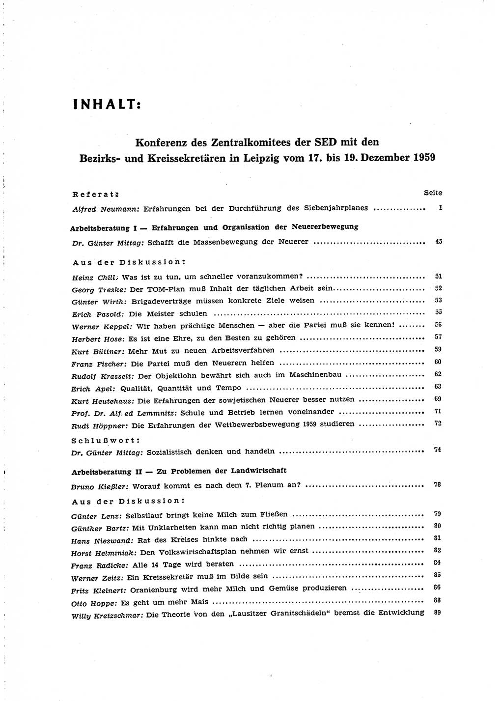 Neuer Weg (NW), Organ des Zentralkomitees (ZK) der SED (Sozialistische Einheitspartei Deutschlands) für Fragen des Parteilebens, 15. Jahrgang [Deutsche Demokratische Republik (DDR)] 1960, Seite 190 (NW ZK SED DDR 1960, S. 190)