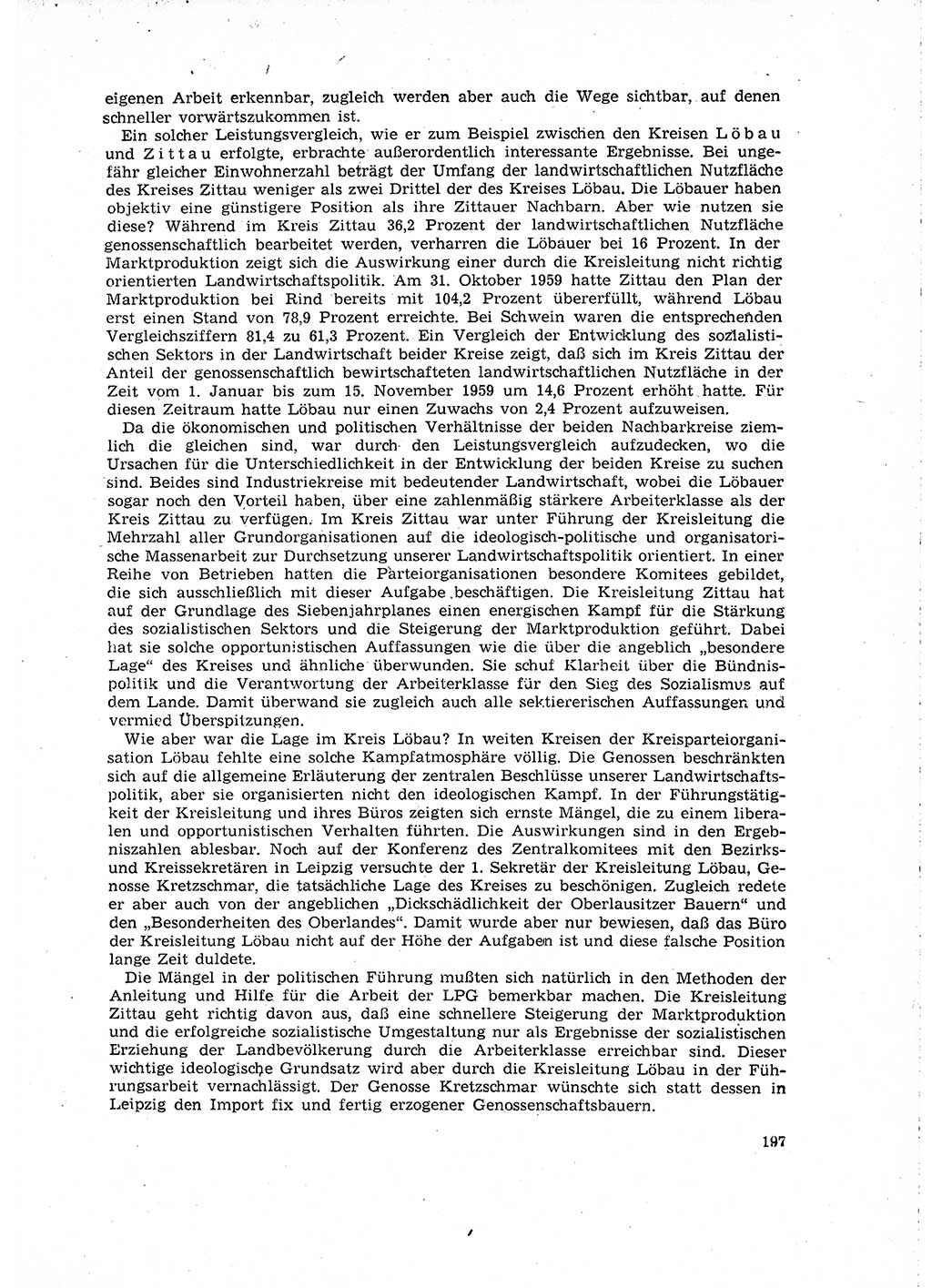 Neuer Weg (NW), Organ des Zentralkomitees (ZK) der SED (Sozialistische Einheitspartei Deutschlands) für Fragen des Parteilebens, 15. Jahrgang [Deutsche Demokratische Republik (DDR)] 1960, Seite 197 (NW ZK SED DDR 1960, S. 197)