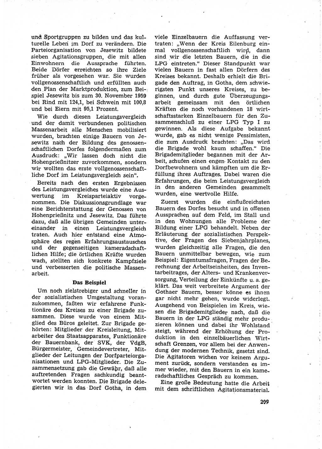 Neuer Weg (NW), Organ des Zentralkomitees (ZK) der SED (Sozialistische Einheitspartei Deutschlands) für Fragen des Parteilebens, 15. Jahrgang [Deutsche Demokratische Republik (DDR)] 1960, Seite 209 (NW ZK SED DDR 1960, S. 209)