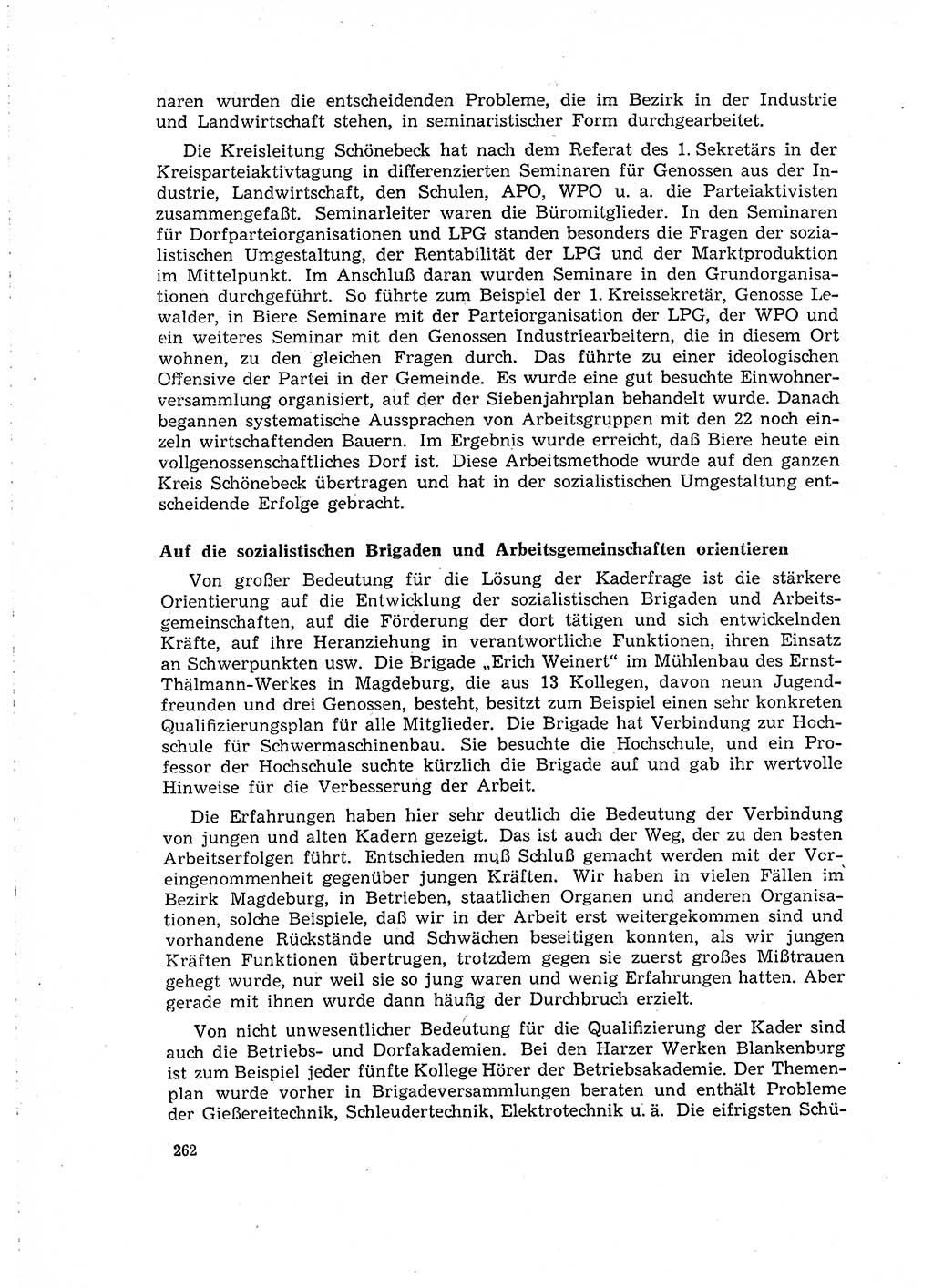 Neuer Weg (NW), Organ des Zentralkomitees (ZK) der SED (Sozialistische Einheitspartei Deutschlands) für Fragen des Parteilebens, 15. Jahrgang [Deutsche Demokratische Republik (DDR)] 1960, Seite 262 (NW ZK SED DDR 1960, S. 262)