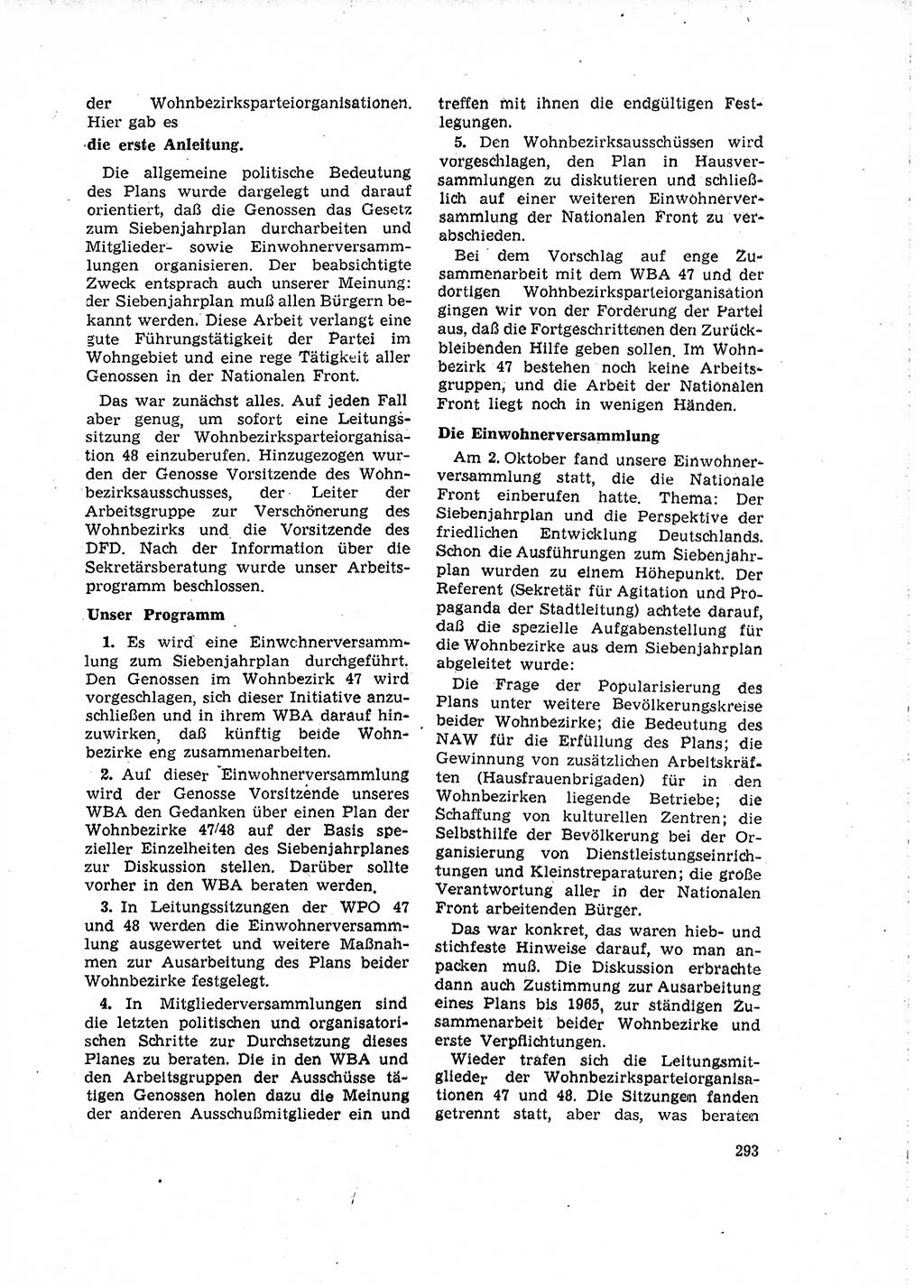 Neuer Weg (NW), Organ des Zentralkomitees (ZK) der SED (Sozialistische Einheitspartei Deutschlands) für Fragen des Parteilebens, 15. Jahrgang [Deutsche Demokratische Republik (DDR)] 1960, Seite 293 (NW ZK SED DDR 1960, S. 293)