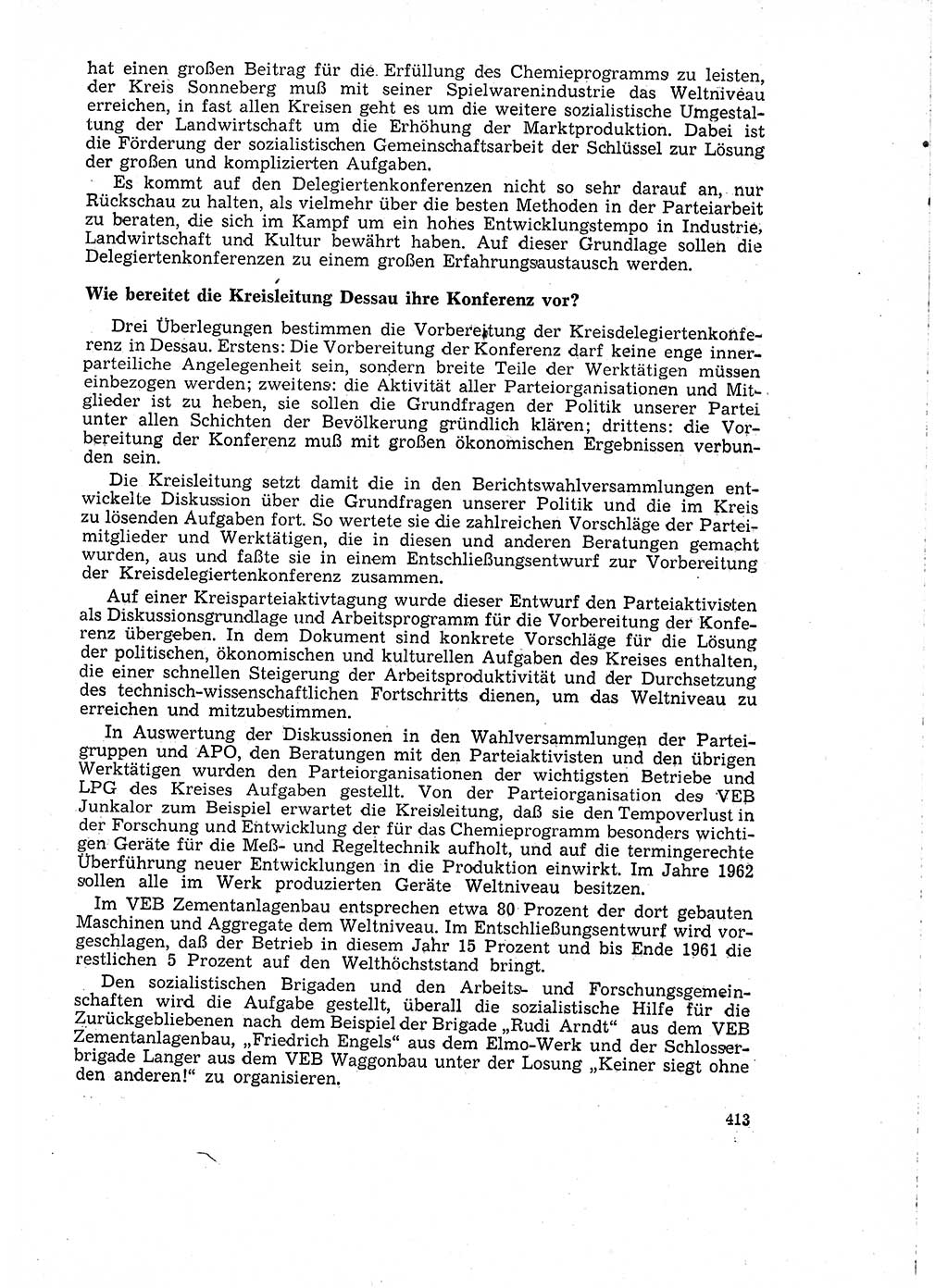 Neuer Weg (NW), Organ des Zentralkomitees (ZK) der SED (Sozialistische Einheitspartei Deutschlands) für Fragen des Parteilebens, 15. Jahrgang [Deutsche Demokratische Republik (DDR)] 1960, Seite 413 (NW ZK SED DDR 1960, S. 413)