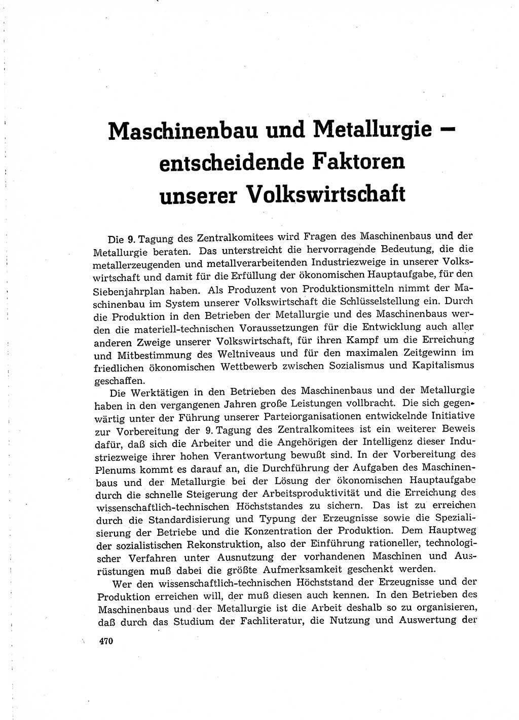 Neuer Weg (NW), Organ des Zentralkomitees (ZK) der SED (Sozialistische Einheitspartei Deutschlands) für Fragen des Parteilebens, 15. Jahrgang [Deutsche Demokratische Republik (DDR)] 1960, Seite 470 (NW ZK SED DDR 1960, S. 470)