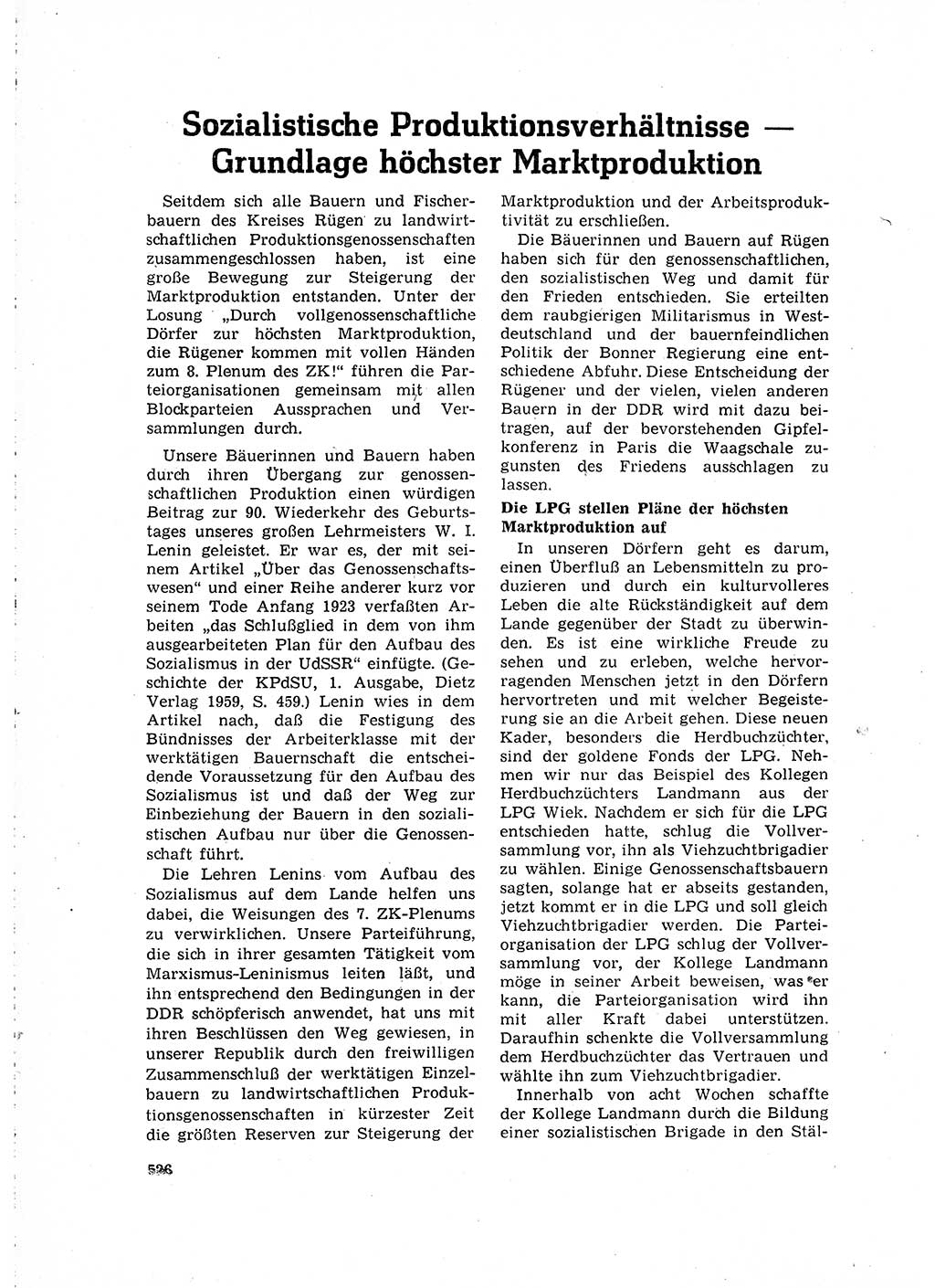 Neuer Weg (NW), Organ des Zentralkomitees (ZK) der SED (Sozialistische Einheitspartei Deutschlands) für Fragen des Parteilebens, 15. Jahrgang [Deutsche Demokratische Republik (DDR)] 1960, Seite 526 (NW ZK SED DDR 1960, S. 526)