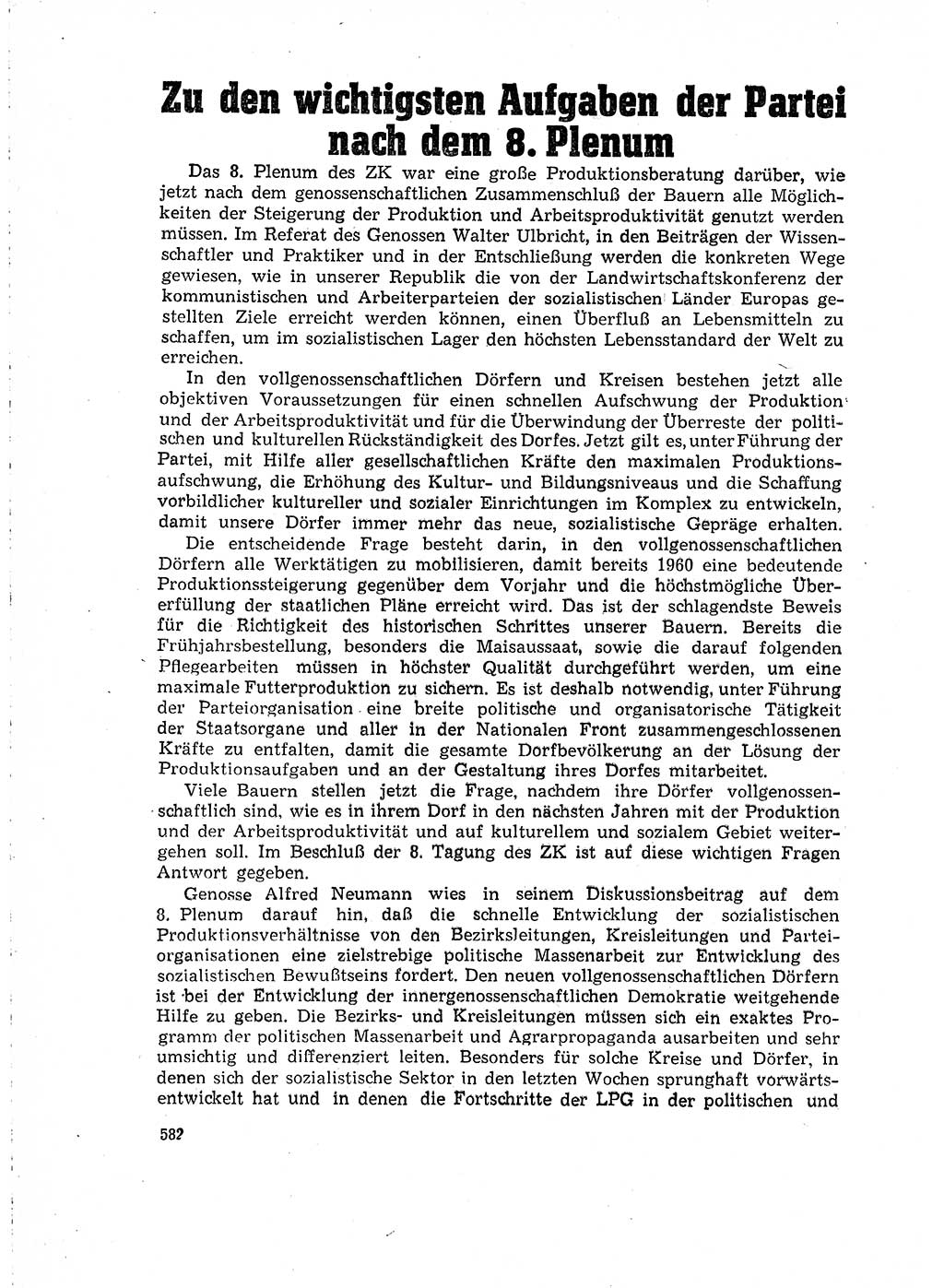 Neuer Weg (NW), Organ des Zentralkomitees (ZK) der SED (Sozialistische Einheitspartei Deutschlands) für Fragen des Parteilebens, 15. Jahrgang [Deutsche Demokratische Republik (DDR)] 1960, Seite 582 (NW ZK SED DDR 1960, S. 582)