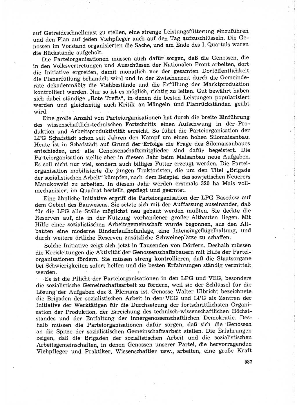 Neuer Weg (NW), Organ des Zentralkomitees (ZK) der SED (Sozialistische Einheitspartei Deutschlands) für Fragen des Parteilebens, 15. Jahrgang [Deutsche Demokratische Republik (DDR)] 1960, Seite 587 (NW ZK SED DDR 1960, S. 587)