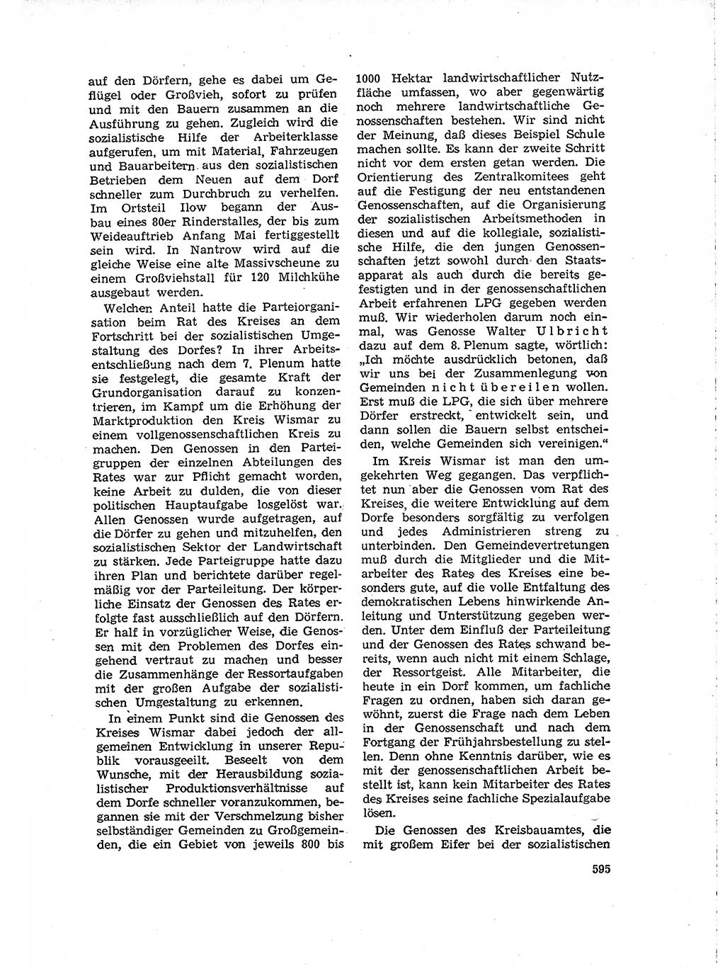 Neuer Weg (NW), Organ des Zentralkomitees (ZK) der SED (Sozialistische Einheitspartei Deutschlands) für Fragen des Parteilebens, 15. Jahrgang [Deutsche Demokratische Republik (DDR)] 1960, Seite 595 (NW ZK SED DDR 1960, S. 595)