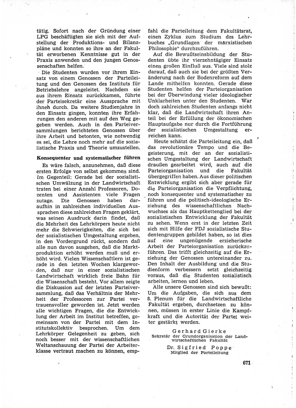 Neuer Weg (NW), Organ des Zentralkomitees (ZK) der SED (Sozialistische Einheitspartei Deutschlands) für Fragen des Parteilebens, 15. Jahrgang [Deutsche Demokratische Republik (DDR)] 1960, Seite 671 (NW ZK SED DDR 1960, S. 671)