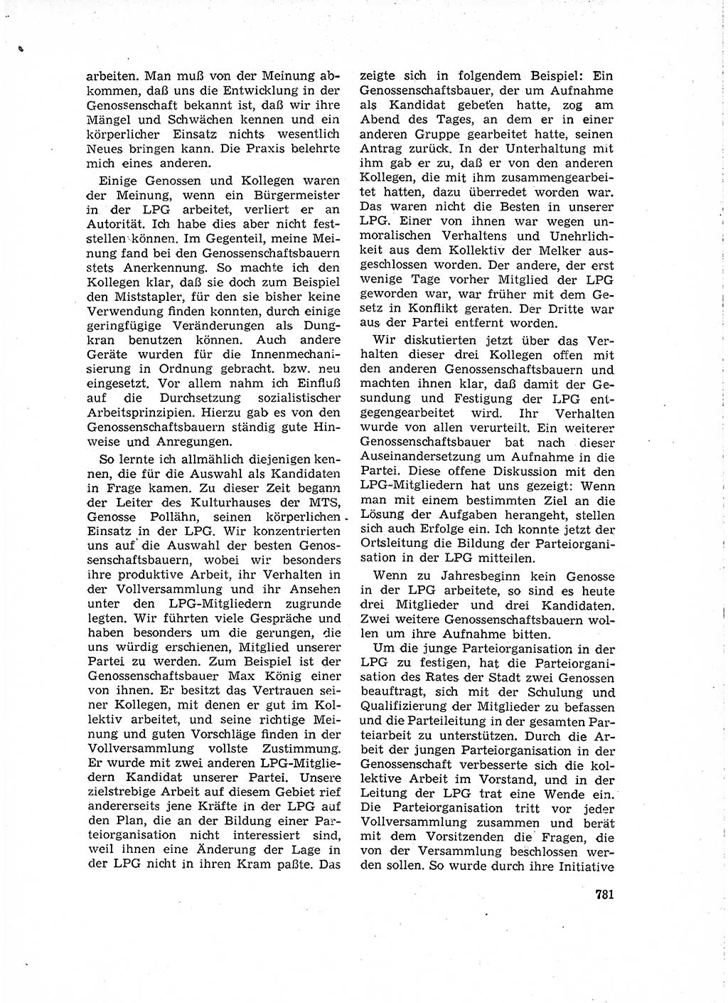 Neuer Weg (NW), Organ des Zentralkomitees (ZK) der SED (Sozialistische Einheitspartei Deutschlands) für Fragen des Parteilebens, 15. Jahrgang [Deutsche Demokratische Republik (DDR)] 1960, Seite 781 (NW ZK SED DDR 1960, S. 781)