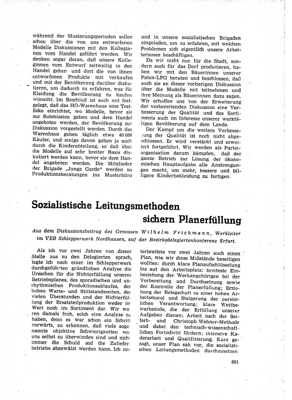 Neuer Weg (NW), Organ des Zentralkomitees (ZK) der SED (Sozialistische Einheitspartei Deutschlands) für Fragen des Parteilebens, 15. Jahrgang [Deutsche Demokratische Republik (DDR)] 1960, Seite 861 (NW ZK SED DDR 1960, S. 861)