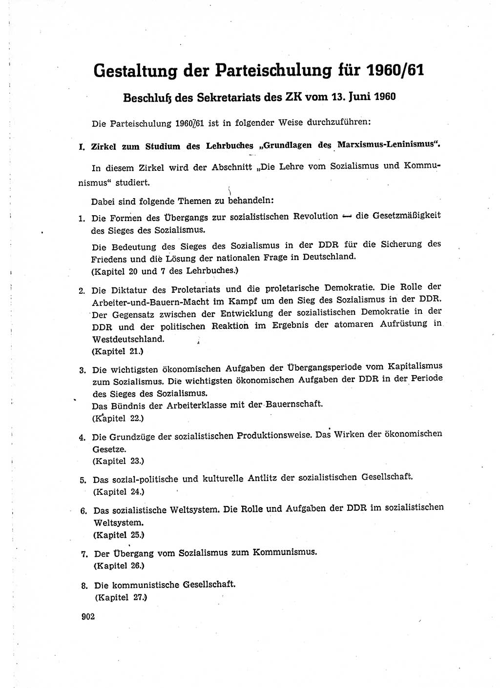 Neuer Weg (NW), Organ des Zentralkomitees (ZK) der SED (Sozialistische Einheitspartei Deutschlands) für Fragen des Parteilebens, 15. Jahrgang [Deutsche Demokratische Republik (DDR)] 1960, Seite 902 (NW ZK SED DDR 1960, S. 902)