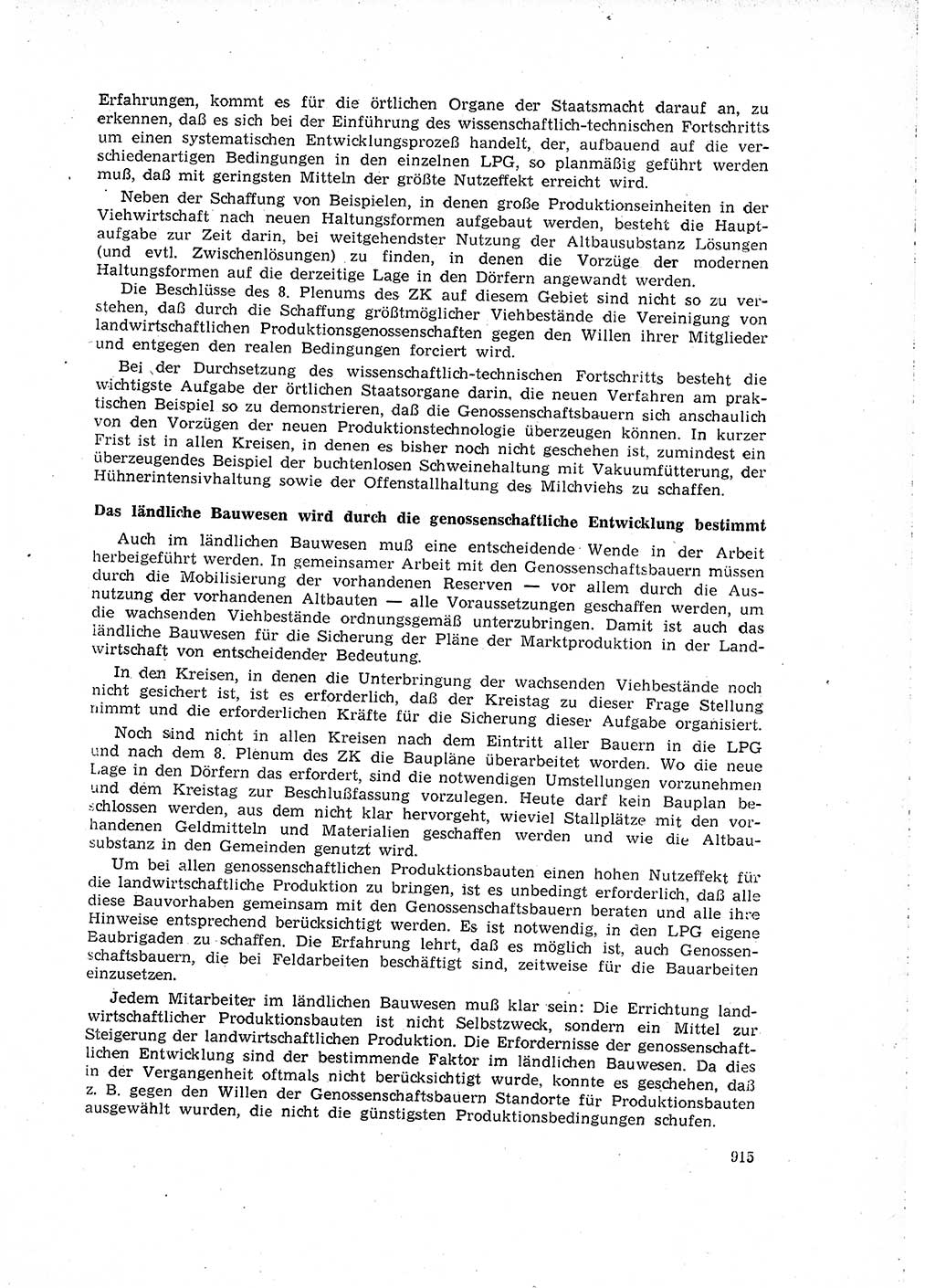 Neuer Weg (NW), Organ des Zentralkomitees (ZK) der SED (Sozialistische Einheitspartei Deutschlands) für Fragen des Parteilebens, 15. Jahrgang [Deutsche Demokratische Republik (DDR)] 1960, Seite 915 (NW ZK SED DDR 1960, S. 915)