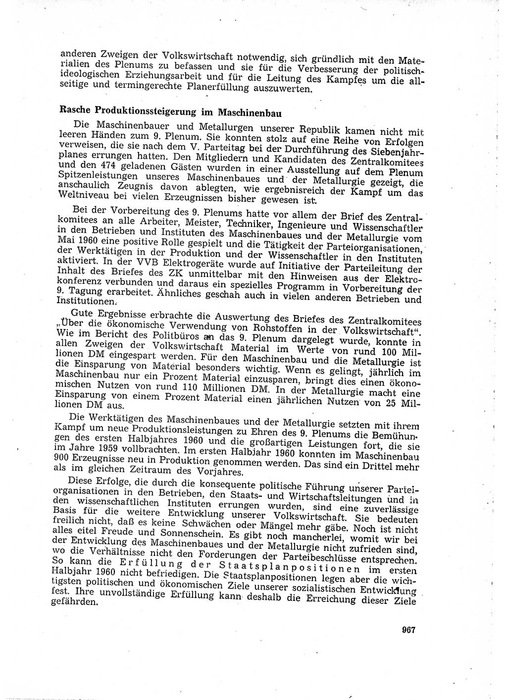 Neuer Weg (NW), Organ des Zentralkomitees (ZK) der SED (Sozialistische Einheitspartei Deutschlands) für Fragen des Parteilebens, 15. Jahrgang [Deutsche Demokratische Republik (DDR)] 1960, Seite 967 (NW ZK SED DDR 1960, S. 967)