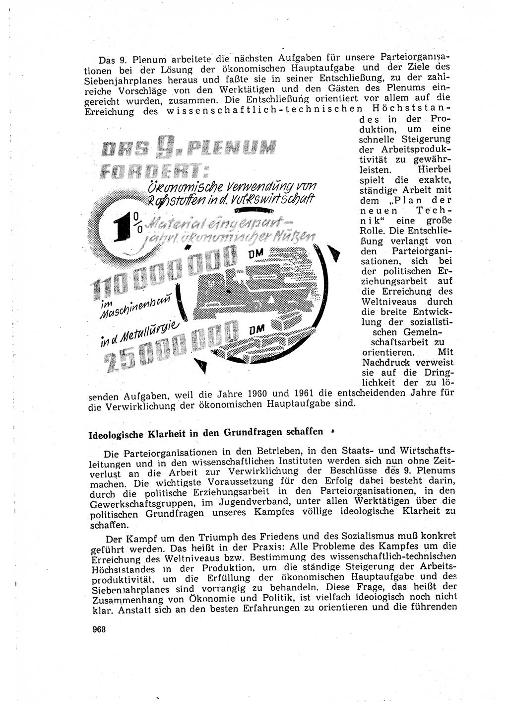 Neuer Weg (NW), Organ des Zentralkomitees (ZK) der SED (Sozialistische Einheitspartei Deutschlands) für Fragen des Parteilebens, 15. Jahrgang [Deutsche Demokratische Republik (DDR)] 1960, Seite 968 (NW ZK SED DDR 1960, S. 968)