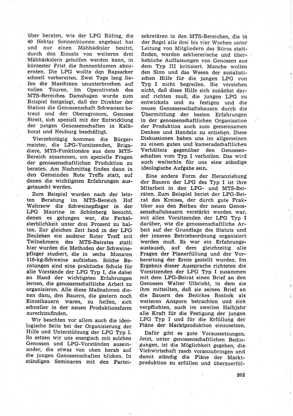 Neuer Weg (NW), Organ des Zentralkomitees (ZK) der SED (Sozialistische Einheitspartei Deutschlands) für Fragen des Parteilebens, 15. Jahrgang [Deutsche Demokratische Republik (DDR)] 1960, Seite 993 (NW ZK SED DDR 1960, S. 993)