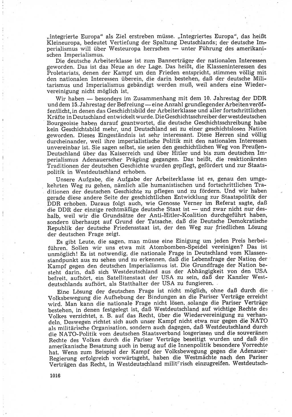 Neuer Weg (NW), Organ des Zentralkomitees (ZK) der SED (Sozialistische Einheitspartei Deutschlands) für Fragen des Parteilebens, 15. Jahrgang [Deutsche Demokratische Republik (DDR)] 1960, Seite 1016 (NW ZK SED DDR 1960, S. 1016)