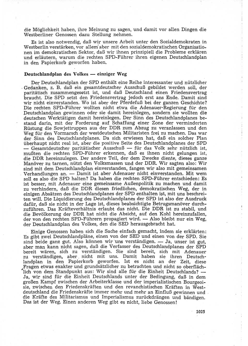 Neuer Weg (NW), Organ des Zentralkomitees (ZK) der SED (Sozialistische Einheitspartei Deutschlands) für Fragen des Parteilebens, 15. Jahrgang [Deutsche Demokratische Republik (DDR)] 1960, Seite 1025 (NW ZK SED DDR 1960, S. 1025)