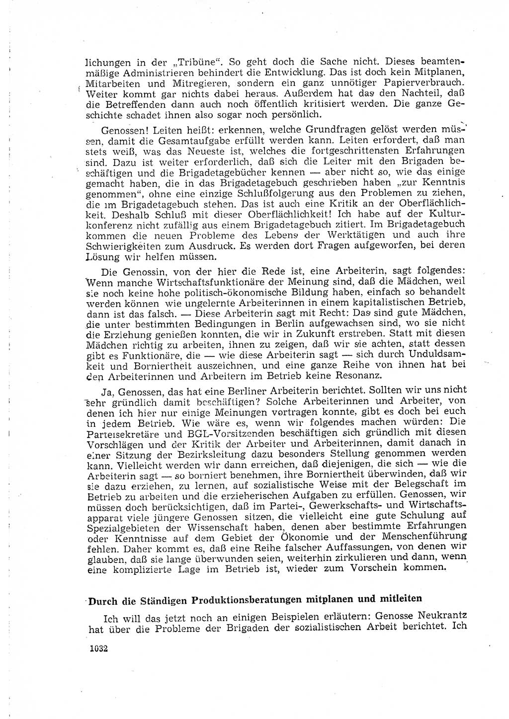 Neuer Weg (NW), Organ des Zentralkomitees (ZK) der SED (Sozialistische Einheitspartei Deutschlands) für Fragen des Parteilebens, 15. Jahrgang [Deutsche Demokratische Republik (DDR)] 1960, Seite 1032 (NW ZK SED DDR 1960, S. 1032)