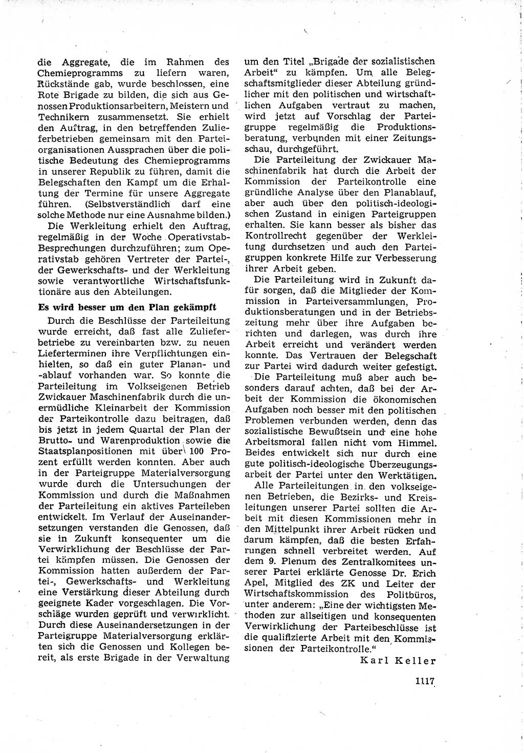 Neuer Weg (NW), Organ des Zentralkomitees (ZK) der SED (Sozialistische Einheitspartei Deutschlands) für Fragen des Parteilebens, 15. Jahrgang [Deutsche Demokratische Republik (DDR)] 1960, Seite 1117 (NW ZK SED DDR 1960, S. 1117)