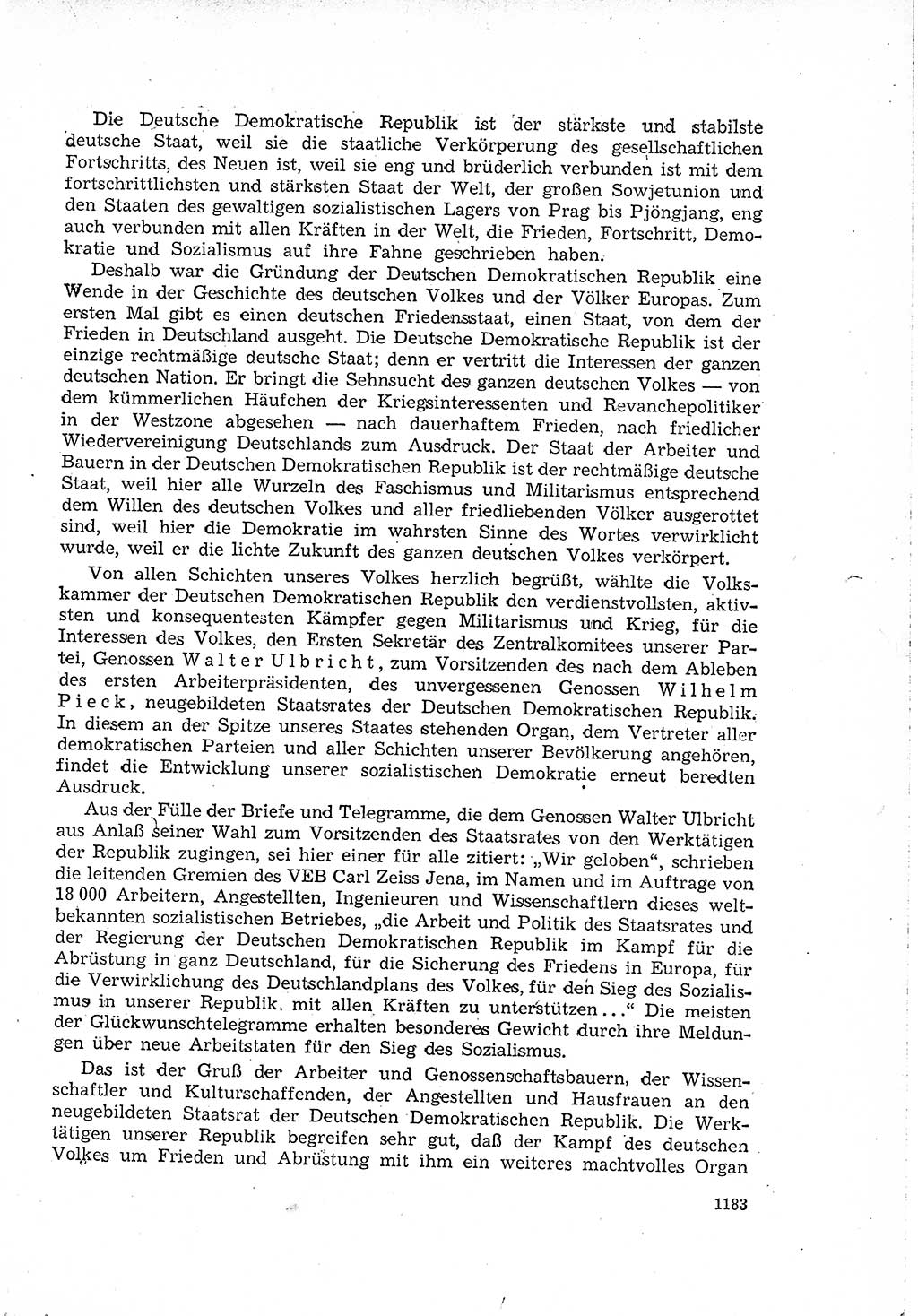 Neuer Weg (NW), Organ des Zentralkomitees (ZK) der SED (Sozialistische Einheitspartei Deutschlands) für Fragen des Parteilebens, 15. Jahrgang [Deutsche Demokratische Republik (DDR)] 1960, Seite 1183 (NW ZK SED DDR 1960, S. 1183)