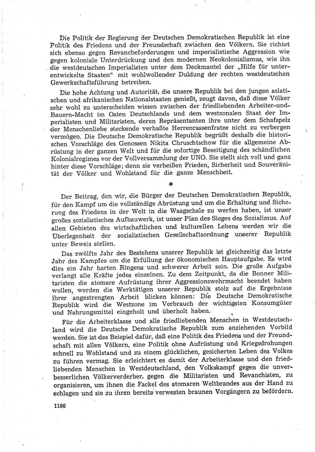 Neuer Weg (NW), Organ des Zentralkomitees (ZK) der SED (Sozialistische Einheitspartei Deutschlands) für Fragen des Parteilebens, 15. Jahrgang [Deutsche Demokratische Republik (DDR)] 1960, Seite 1186 (NW ZK SED DDR 1960, S. 1186)