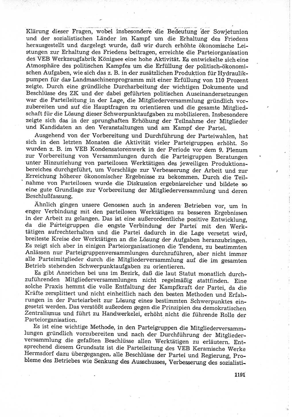 Neuer Weg (NW), Organ des Zentralkomitees (ZK) der SED (Sozialistische Einheitspartei Deutschlands) für Fragen des Parteilebens, 15. Jahrgang [Deutsche Demokratische Republik (DDR)] 1960, Seite 1191 (NW ZK SED DDR 1960, S. 1191)