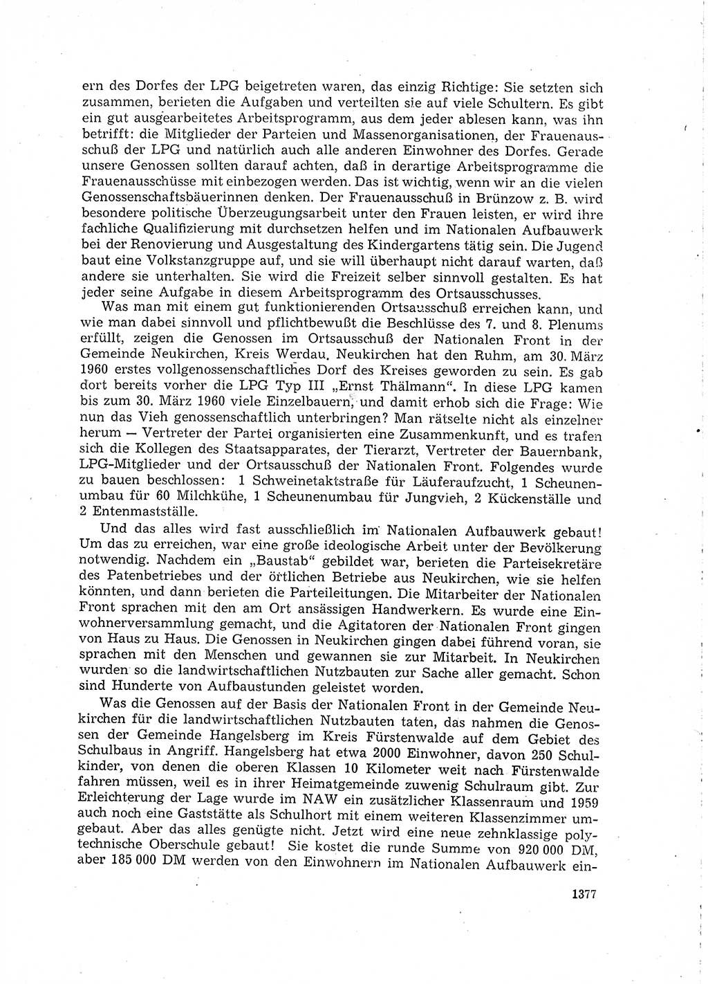 Neuer Weg (NW), Organ des Zentralkomitees (ZK) der SED (Sozialistische Einheitspartei Deutschlands) für Fragen des Parteilebens, 15. Jahrgang [Deutsche Demokratische Republik (DDR)] 1960, Seite 1377 (NW ZK SED DDR 1960, S. 1377)