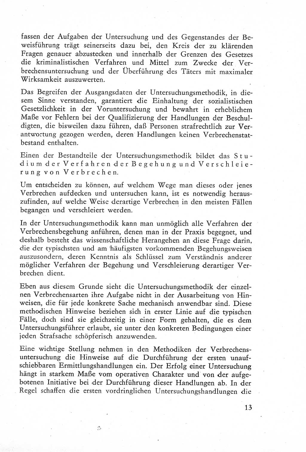Die Untersuchung einzelner Verbrechensarten [Deutsche Demokratische Republik (DDR)] 1960, Seite 13 (Unters. Verbr.-Art. DDR 1960, S. 13)