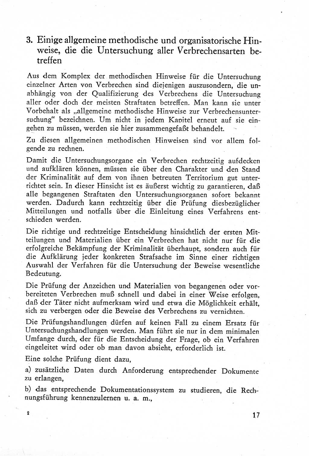 Die Untersuchung einzelner Verbrechensarten [Deutsche Demokratische Republik (DDR)] 1960, Seite 17 (Unters. Verbr.-Art. DDR 1960, S. 17)