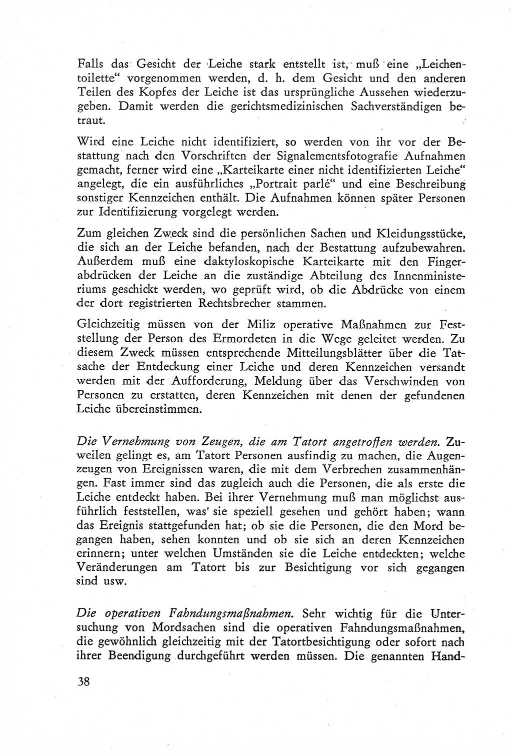 Die Untersuchung einzelner Verbrechensarten [Deutsche Demokratische Republik (DDR)] 1960, Seite 38 (Unters. Verbr.-Art. DDR 1960, S. 38)