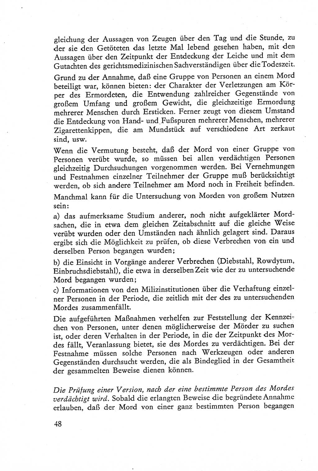 Die Untersuchung einzelner Verbrechensarten [Deutsche Demokratische Republik (DDR)] 1960, Seite 48 (Unters. Verbr.-Art. DDR 1960, S. 48)
