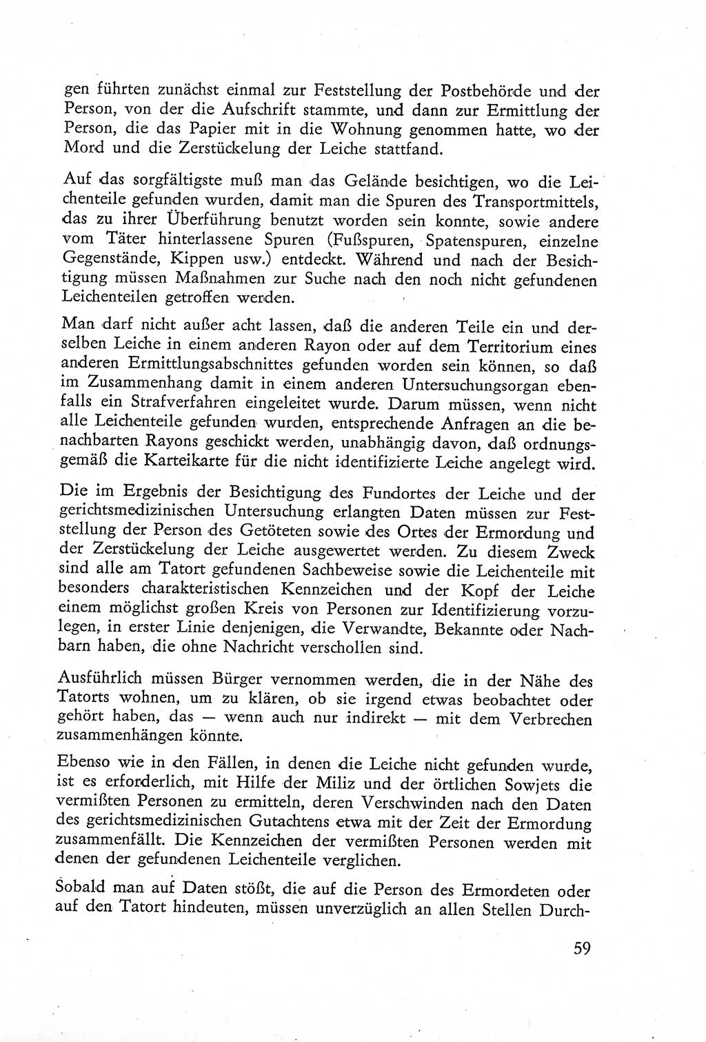 Die Untersuchung einzelner Verbrechensarten [Deutsche Demokratische Republik (DDR)] 1960, Seite 59 (Unters. Verbr.-Art. DDR 1960, S. 59)