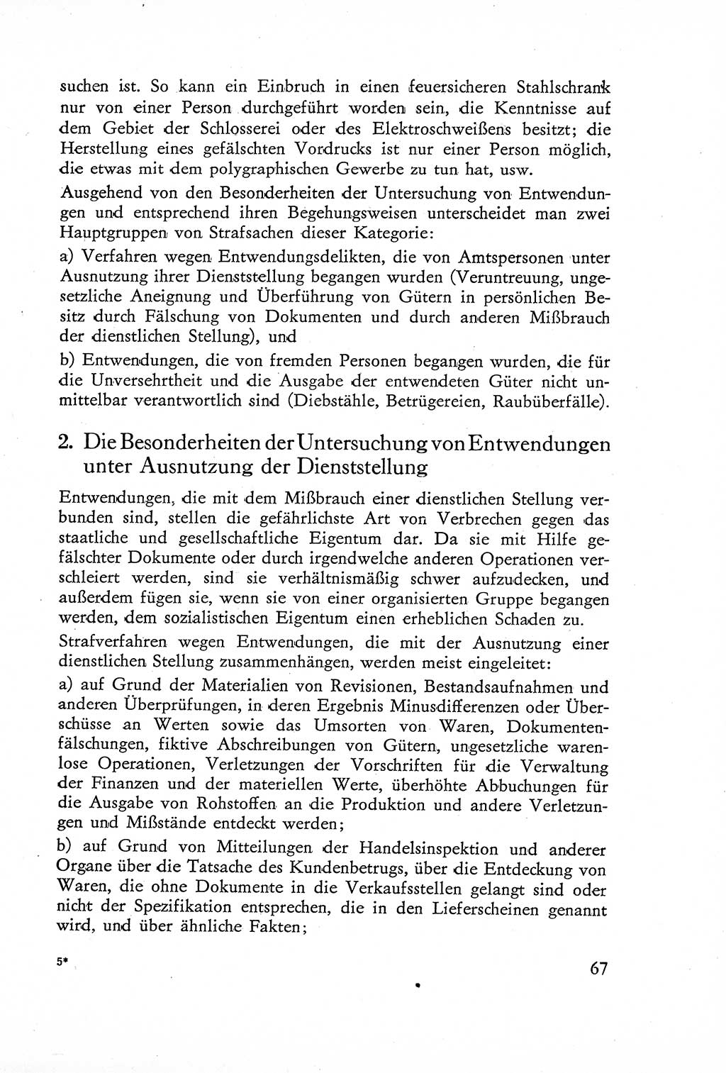 Die Untersuchung einzelner Verbrechensarten [Deutsche Demokratische Republik (DDR)] 1960, Seite 67 (Unters. Verbr.-Art. DDR 1960, S. 67)