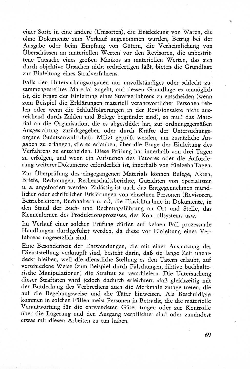 Die Untersuchung einzelner Verbrechensarten [Deutsche Demokratische Republik (DDR)] 1960, Seite 69 (Unters. Verbr.-Art. DDR 1960, S. 69)