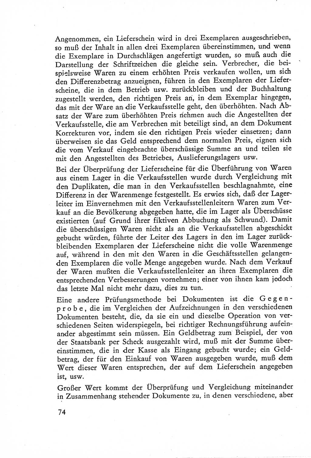 Die Untersuchung einzelner Verbrechensarten [Deutsche Demokratische Republik (DDR)] 1960, Seite 74 (Unters. Verbr.-Art. DDR 1960, S. 74)