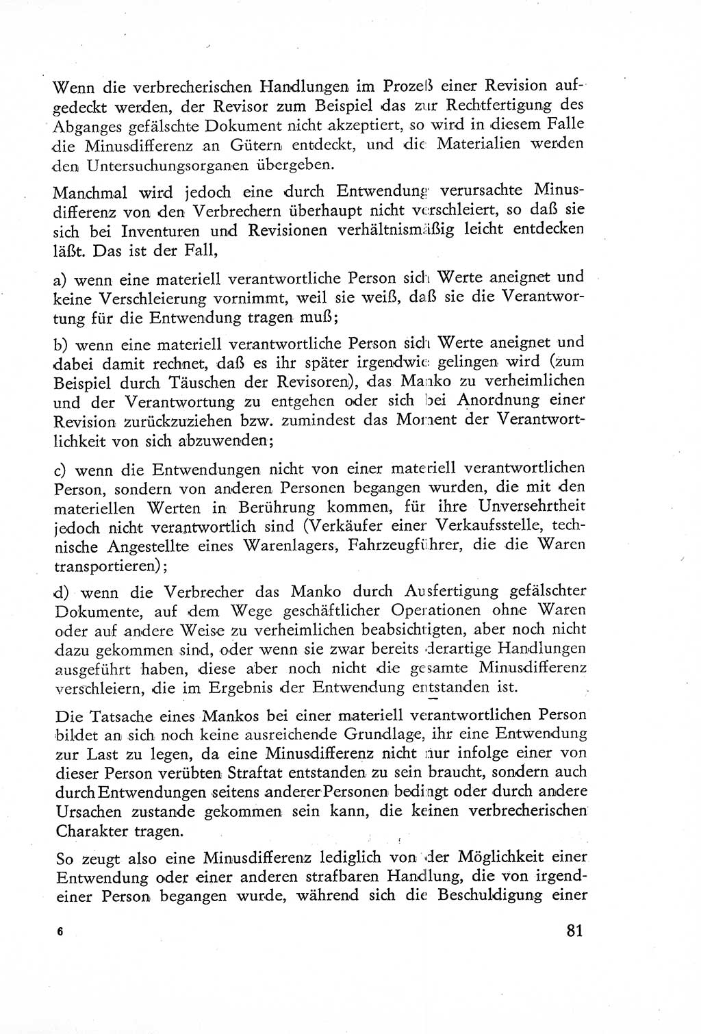Die Untersuchung einzelner Verbrechensarten [Deutsche Demokratische Republik (DDR)] 1960, Seite 81 (Unters. Verbr.-Art. DDR 1960, S. 81)