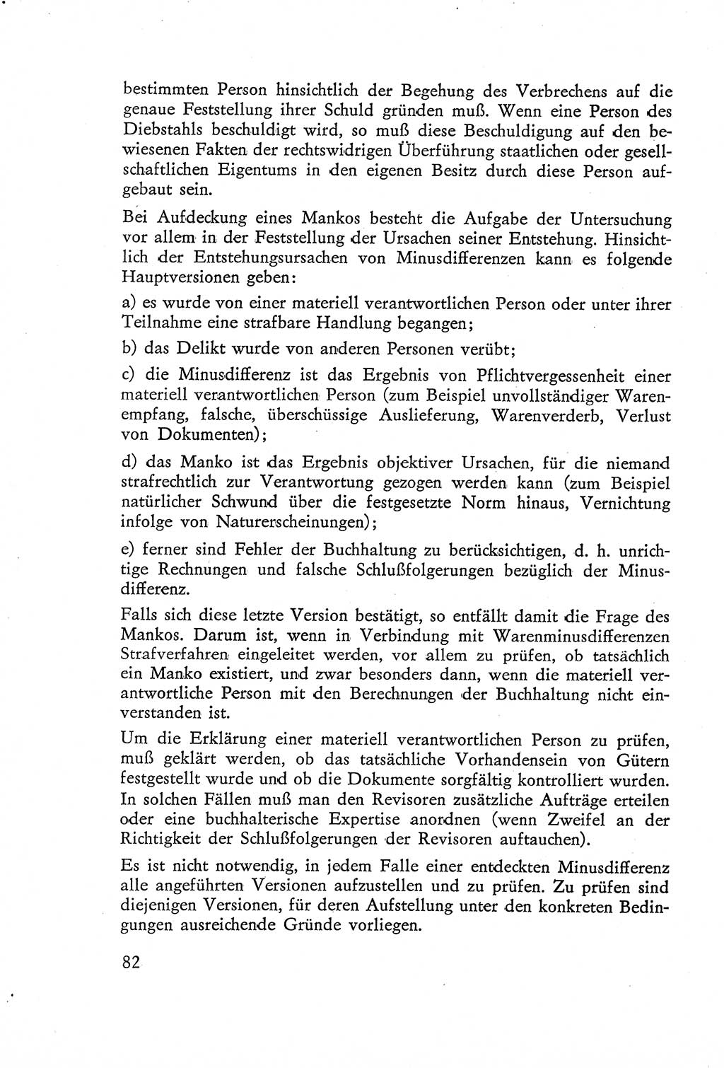 Die Untersuchung einzelner Verbrechensarten [Deutsche Demokratische Republik (DDR)] 1960, Seite 82 (Unters. Verbr.-Art. DDR 1960, S. 82)