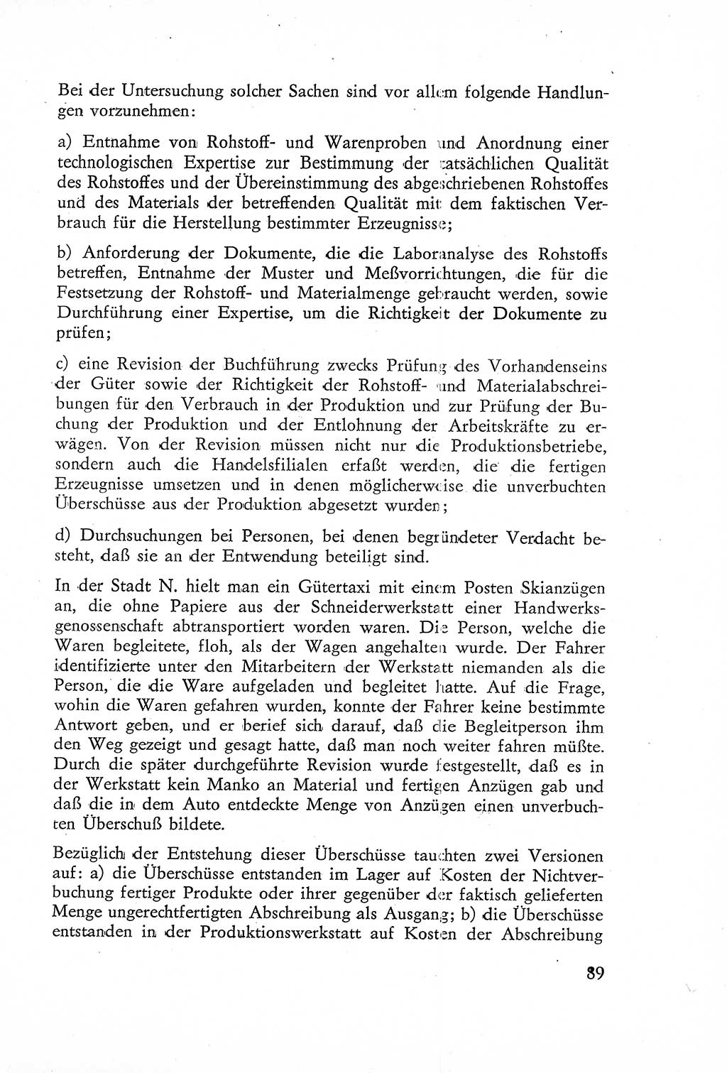 Die Untersuchung einzelner Verbrechensarten [Deutsche Demokratische Republik (DDR)] 1960, Seite 89 (Unters. Verbr.-Art. DDR 1960, S. 89)