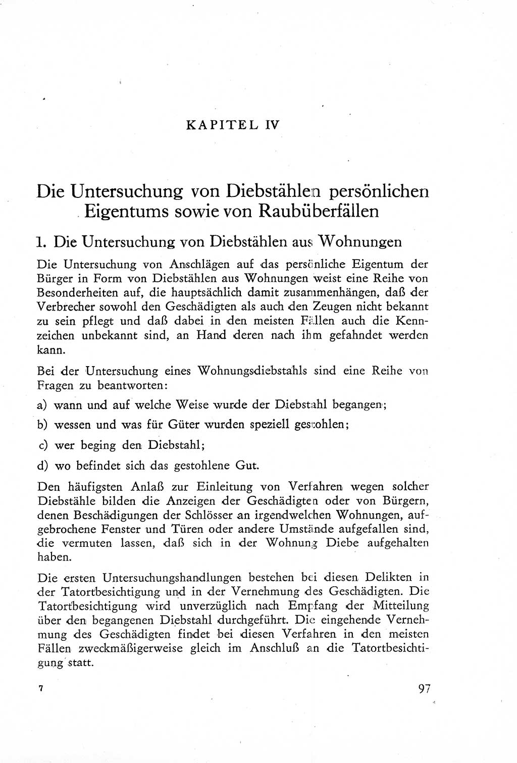 Die Untersuchung einzelner Verbrechensarten [Deutsche Demokratische Republik (DDR)] 1960, Seite 97 (Unters. Verbr.-Art. DDR 1960, S. 97)