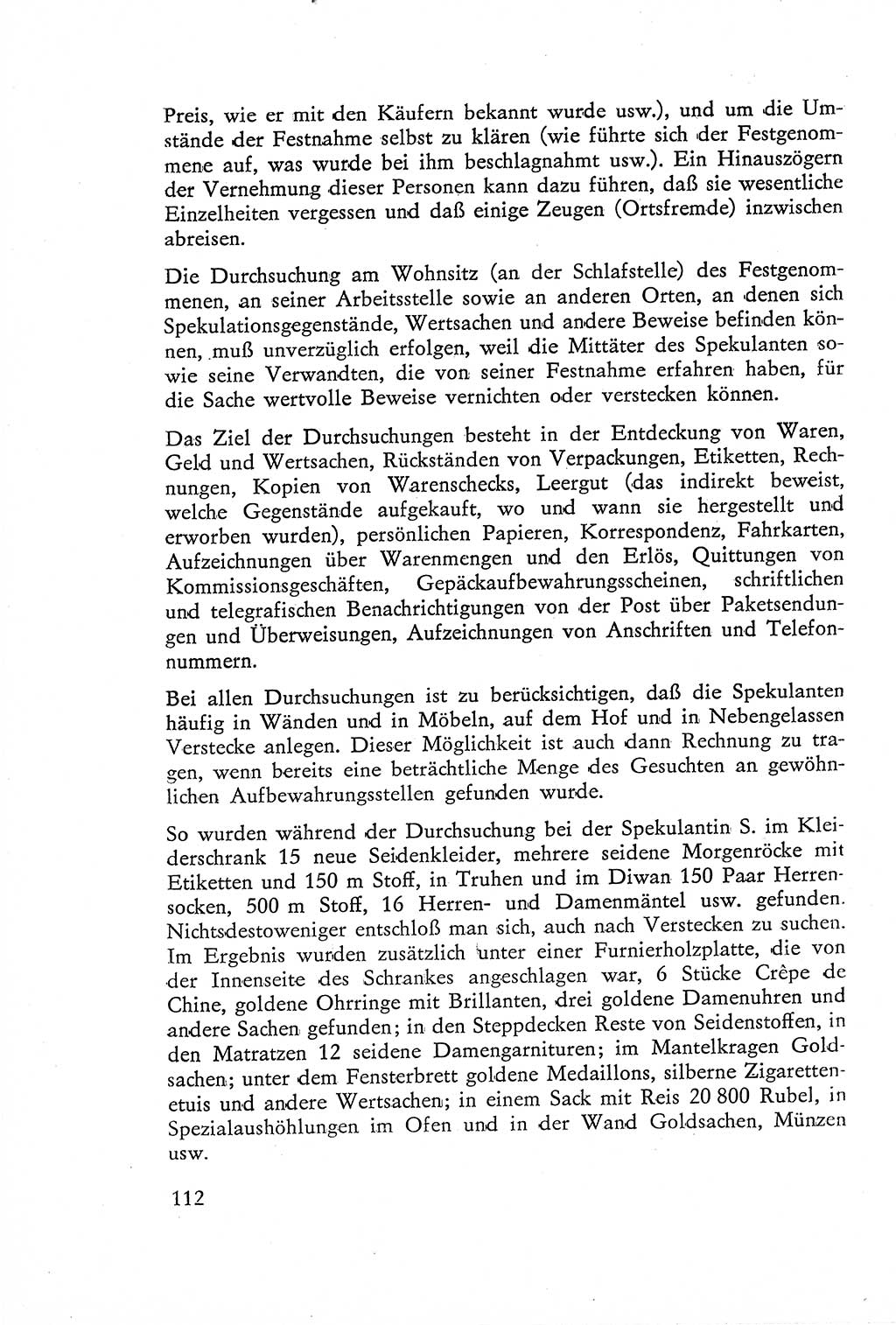Die Untersuchung einzelner Verbrechensarten [Deutsche Demokratische Republik (DDR)] 1960, Seite 112 (Unters. Verbr.-Art. DDR 1960, S. 112)