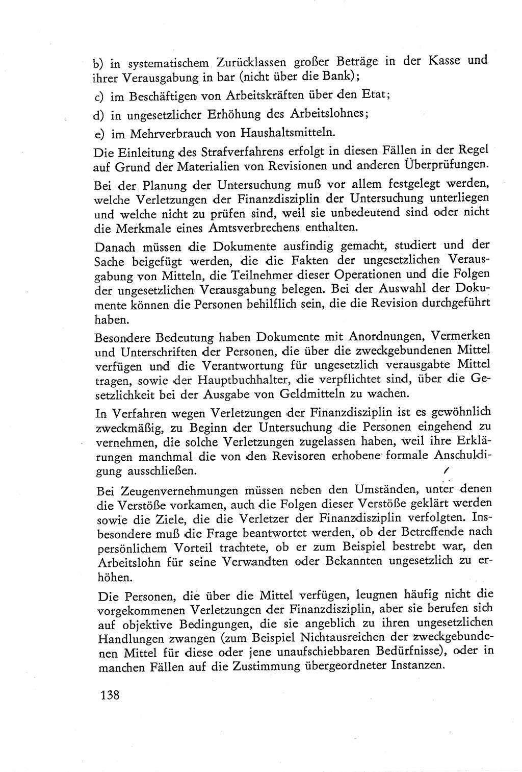 Die Untersuchung einzelner Verbrechensarten [Deutsche Demokratische Republik (DDR)] 1960, Seite 138 (Unters. Verbr.-Art. DDR 1960, S. 138)