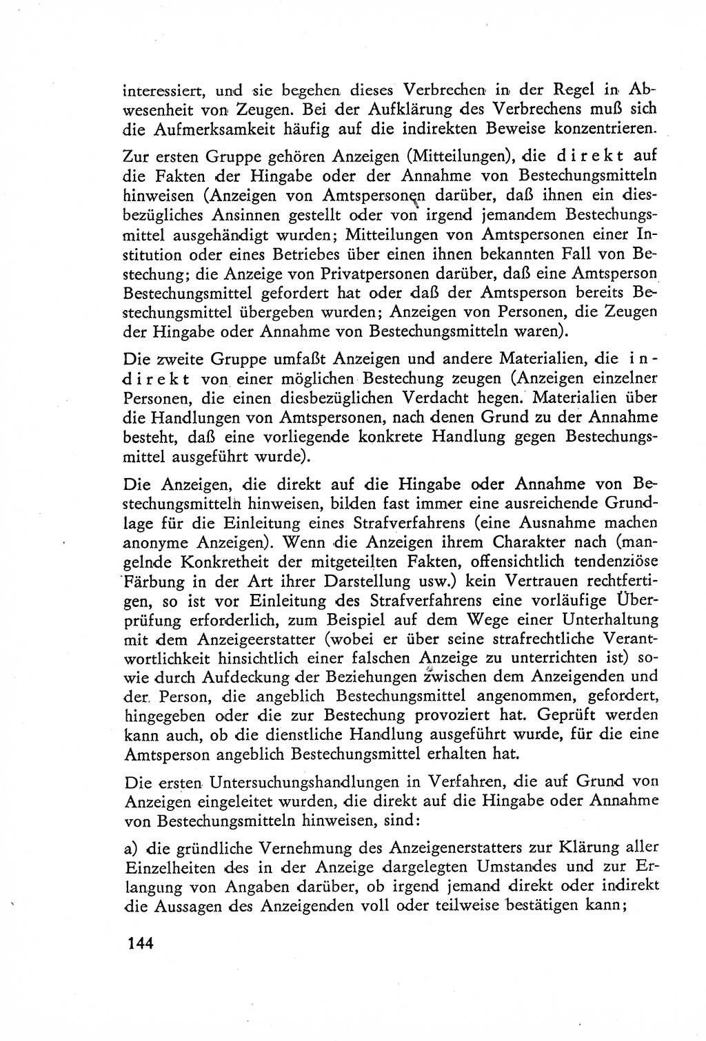 Die Untersuchung einzelner Verbrechensarten [Deutsche Demokratische Republik (DDR)] 1960, Seite 144 (Unters. Verbr.-Art. DDR 1960, S. 144)