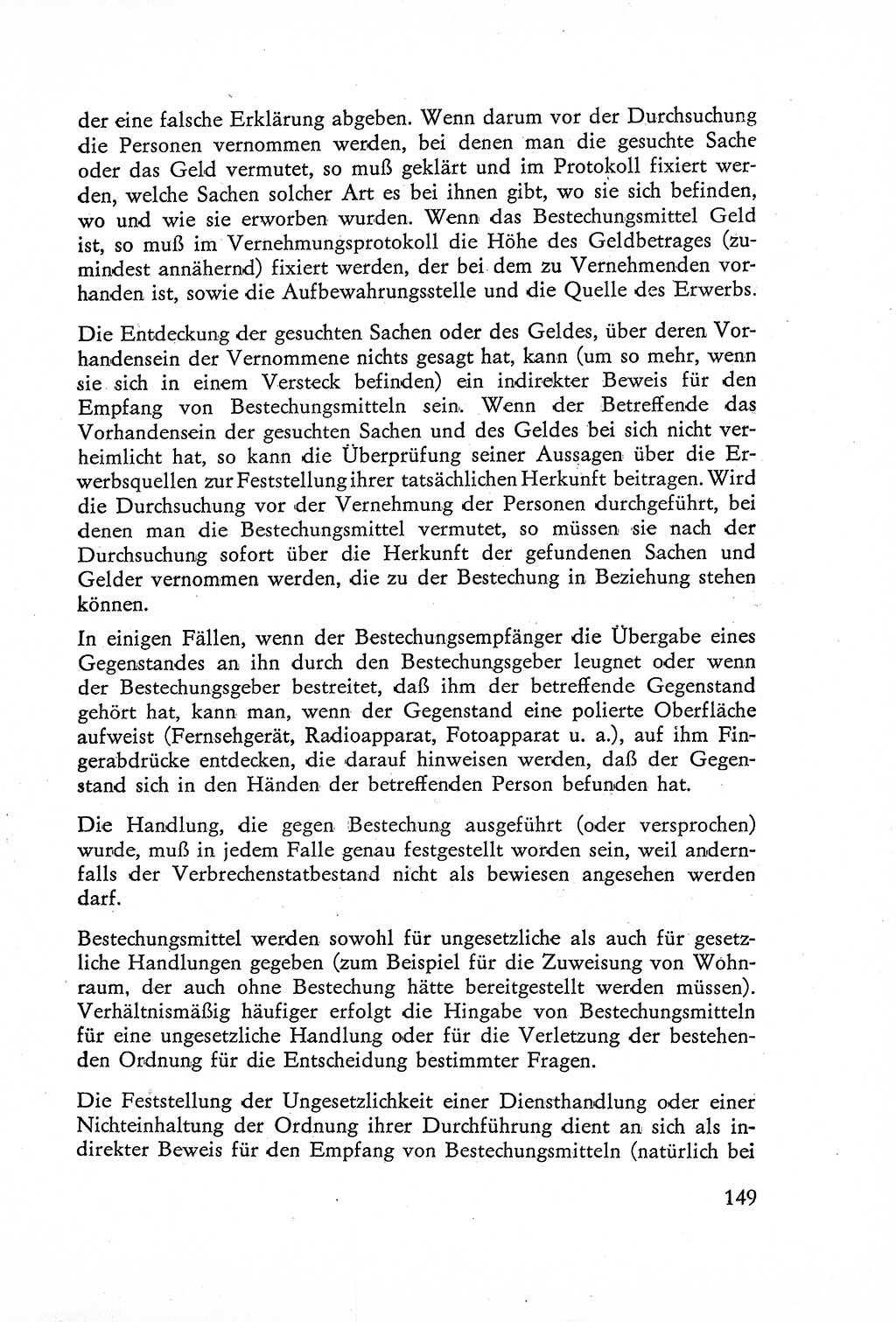 Die Untersuchung einzelner Verbrechensarten [Deutsche Demokratische Republik (DDR)] 1960, Seite 149 (Unters. Verbr.-Art. DDR 1960, S. 149)