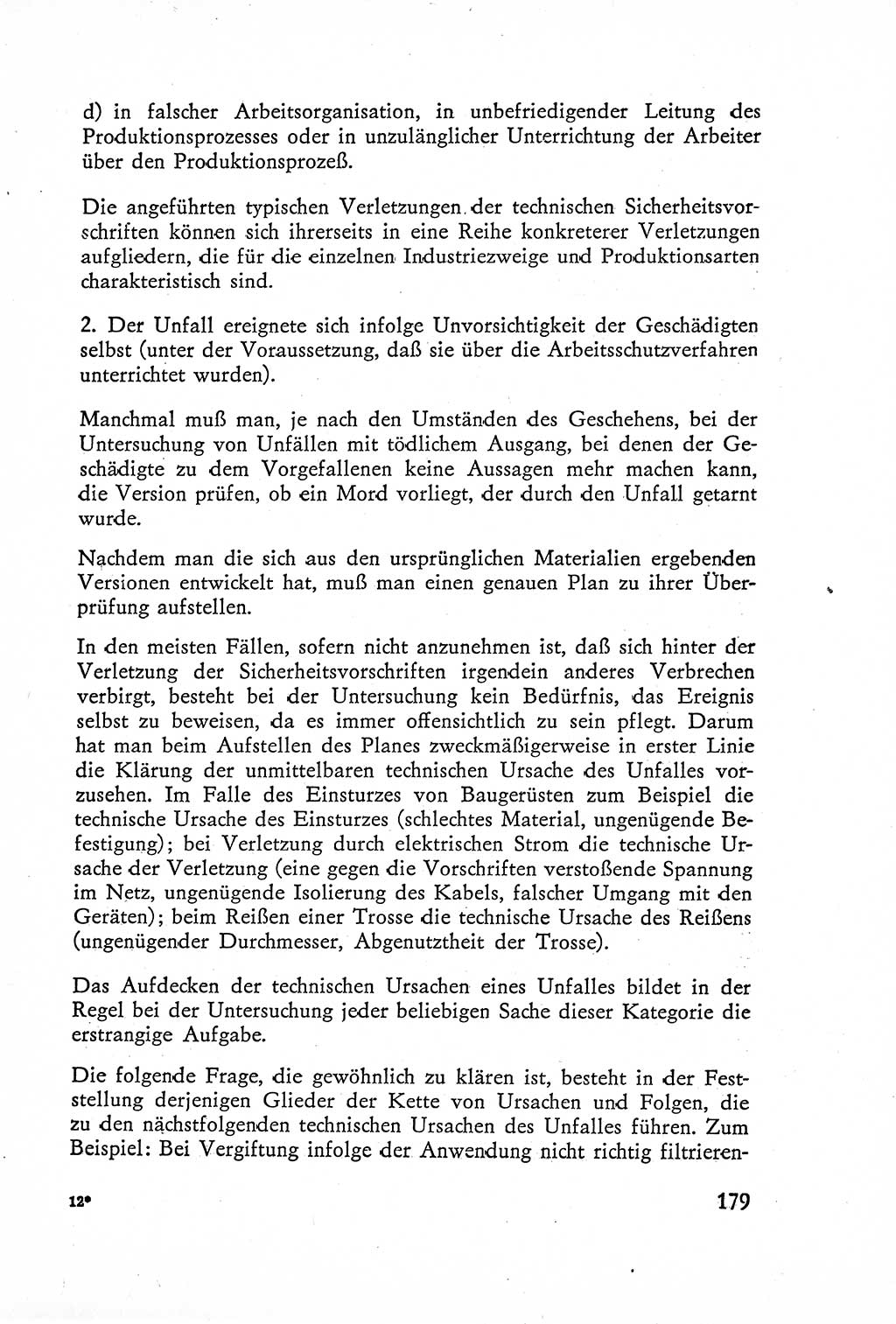 Die Untersuchung einzelner Verbrechensarten [Deutsche Demokratische Republik (DDR)] 1960, Seite 179 (Unters. Verbr.-Art. DDR 1960, S. 179)