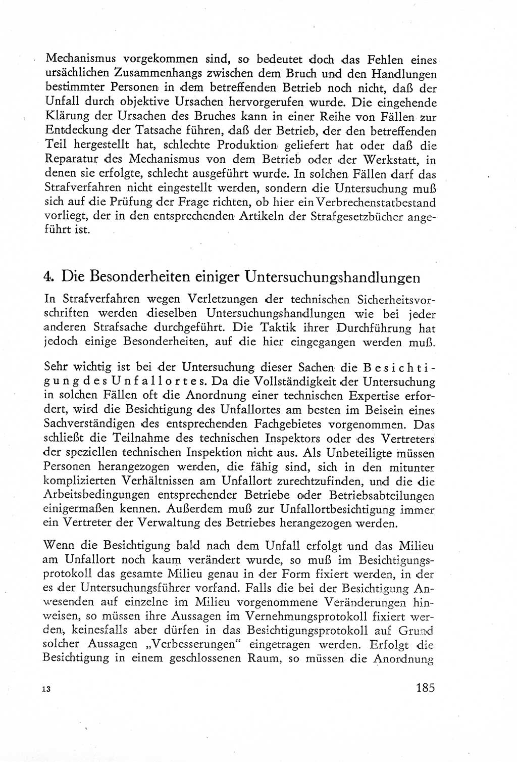 Die Untersuchung einzelner Verbrechensarten [Deutsche Demokratische Republik (DDR)] 1960, Seite 185 (Unters. Verbr.-Art. DDR 1960, S. 185)