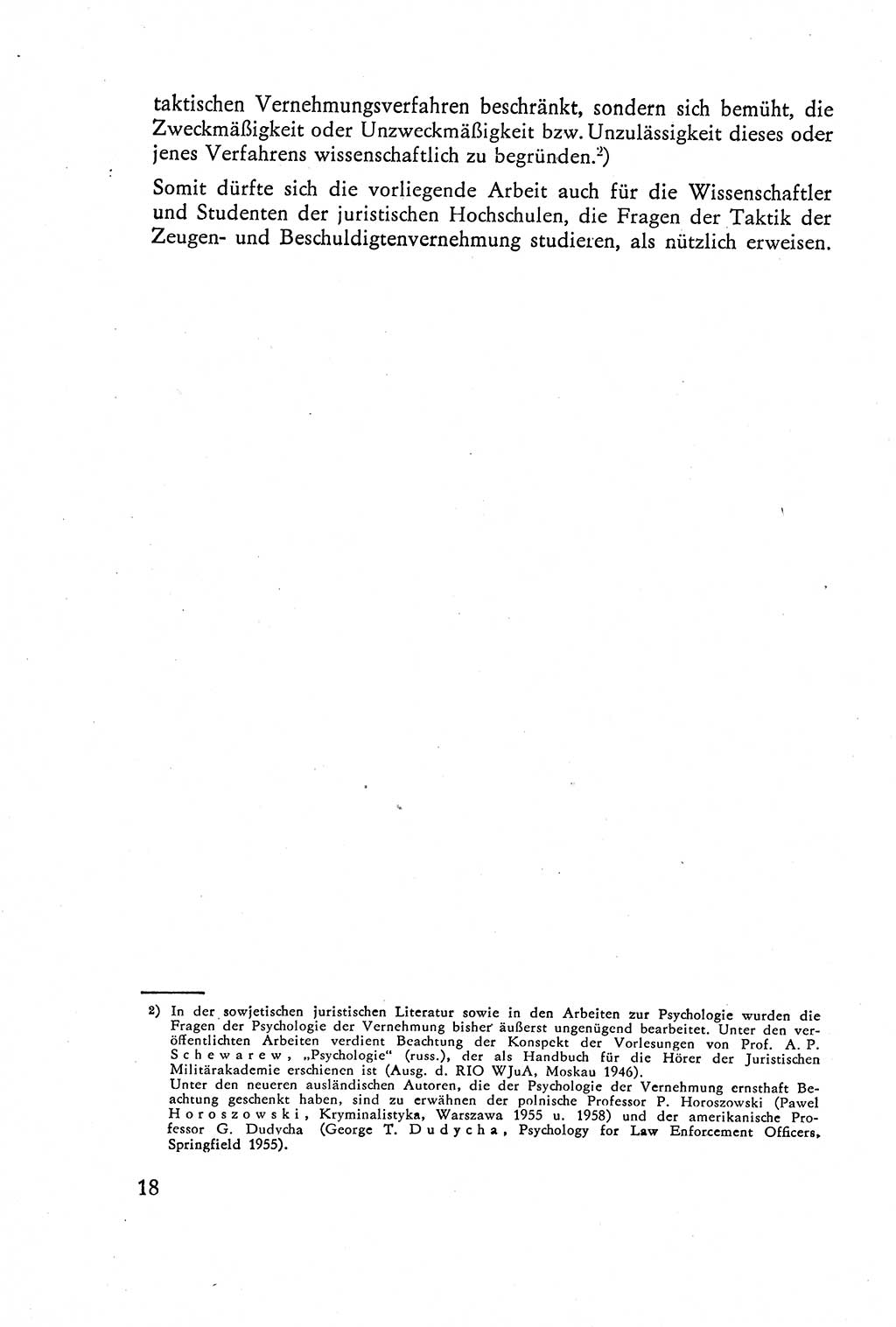 Die Vernehmung [Deutsche Demokratische Republik (DDR)] 1960, Seite 18 (Vern. DDR 1960, S. 18)