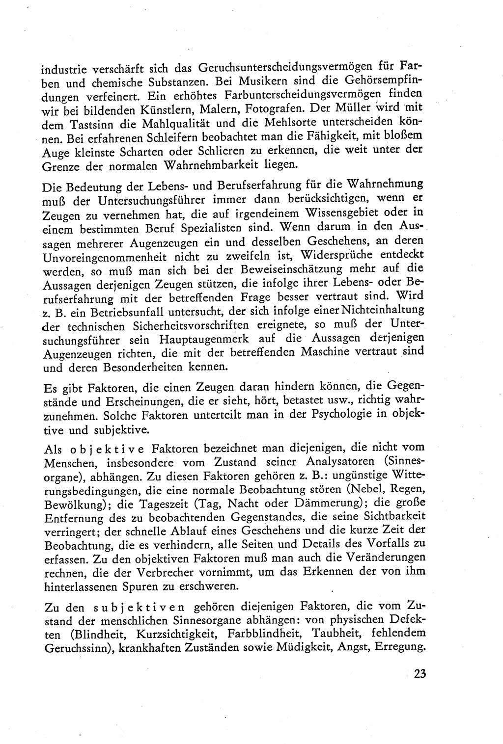 Die Vernehmung [Deutsche Demokratische Republik (DDR)] 1960, Seite 23 (Vern. DDR 1960, S. 23)