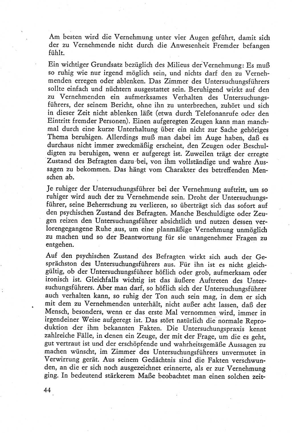 Die Vernehmung [Deutsche Demokratische Republik (DDR)] 1960, Seite 44 (Vern. DDR 1960, S. 44)