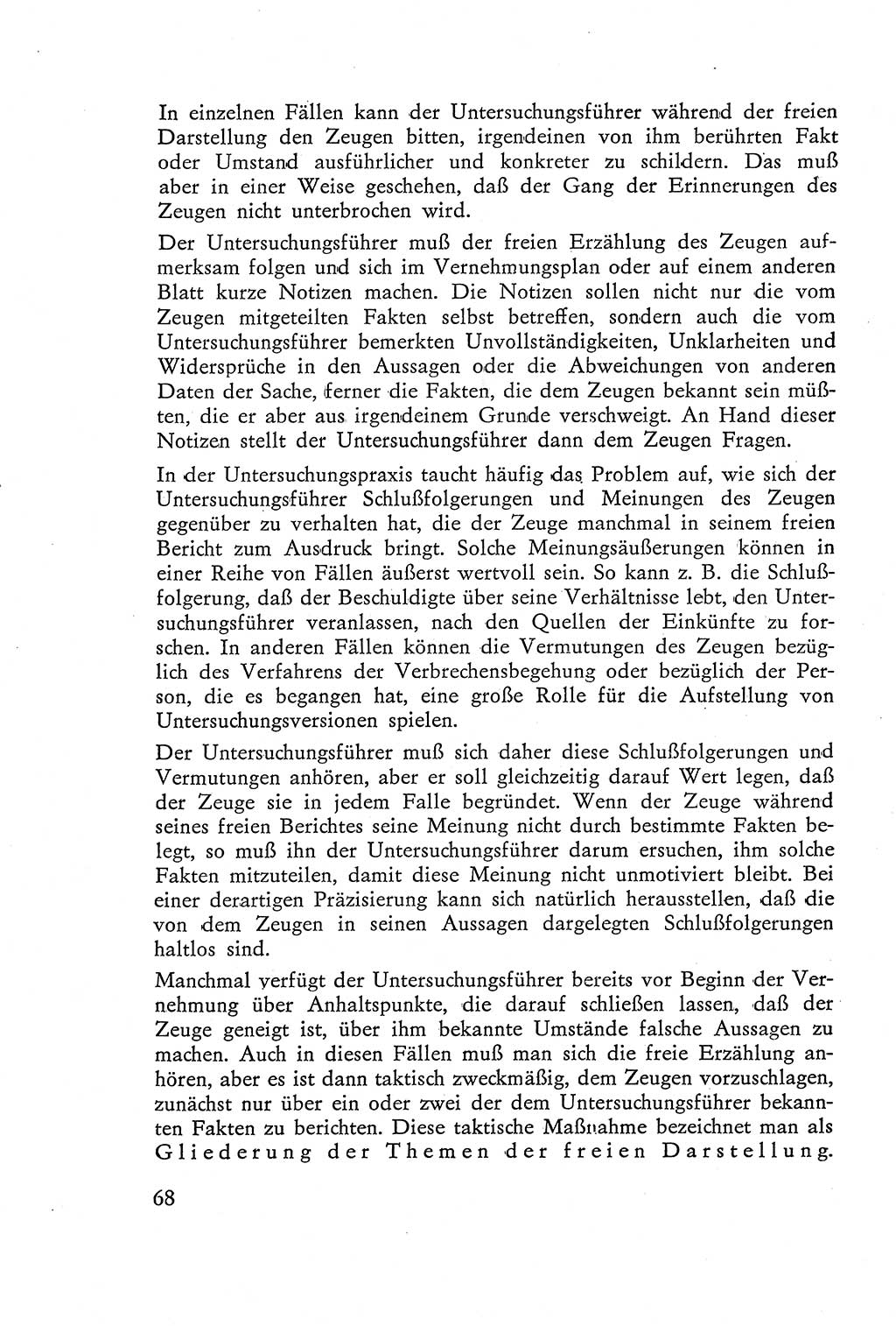 Die Vernehmung [Deutsche Demokratische Republik (DDR)] 1960, Seite 68 (Vern. DDR 1960, S. 68)